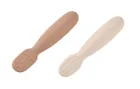 Beaba, zestaw silikonowych pierwszych łyżeczek-gryzaków, praline/clay, 2 szt.