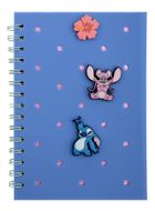 Beniamin, Lilo i Stitch, notes na spirali z przypinkami, A5, 80 kartek, kratka, niebieski, 1 szt.