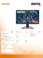 Benq, monitor, LED, 27", EX2710S, 1ms, 20 mln:1, HDMI, IPS