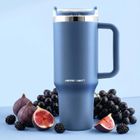 Berdsen, termos próżniowy, kubek ze słomką, granatowy, 1180 ml