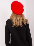 Beret damski, czerwony, Italy Moda