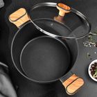 Bergner, Charcoal, garnek multiclad z pokrywą, 24 cm