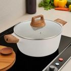 Bergner, Naturally, garnek marmurkowy z pokrywą, 28 cm