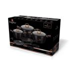 Berlinger Haus, Black Rose, zestaw: garnki granitowe z pokrywką + patelnie, 10 elementów