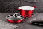 Berlinger Haus, Burgundy, zestaw: garnek + patelnia granitowa, 4 elementy