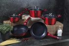 Berlinger Haus, Burgundy, zestaw: garnki granitowe z pokrywą + patelnie + akcesoria, 17 elementów