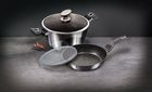 Berlinger Haus, Carbon Pro, zestaw: garnek z pokrywą + patelnia, 4 elementy