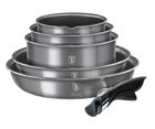 Berlinger Haus, Moonlight, zestaw: garnki tytanowe z pokrywą + patelnie, 12 elementów