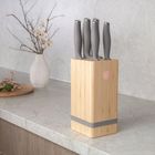 Berlinger Haus, Taupe, zestaw noży w bloku bambusowym