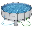 Bestway, basen stelażowy z pompą filtrującą i akcesoriami, okrągły, 122-457cm, zestaw 18w1