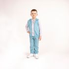 Bezrękawnik chłopięcy z kapturem, niebieski, Nicol