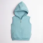 Bezrękawnik chłopięcy z kapturem, niebieski, Nicol