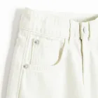 Białe jeansowe szorty wide z regulacją Cool Club