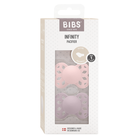 Bibs, Infinity, Anatomical, smoczek anatomiczny, silikonowy, Blossom & Dusky Lilac, rozmiar S, 0-6 m, 2 szt.