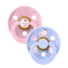 Bibs, Muminki, Colour Dreaming, smoczek uspokajający, kauczuk Hevea, Baby Pink Mix, rozmiar 2, 2 szt.