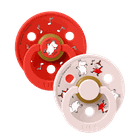 Bibs, Muminki, smoczek uspokajający, kauczuk Hevea, Candy Apple Mix, rozmiar 2, 2 szt.