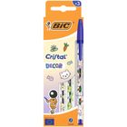 Bic, Cristal Kawaii, długopis, niebieski, 3 szt.
