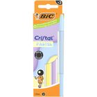 Bic, Cristal Pastel, długopis, czarny, 3 szt.