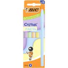 Bic, Cristal Pastel, długopis, niebieski, 5 szt.