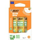 Bic, ECOlustions, Glue Stick, klej w sztyfcie, 8g, 3 szt.