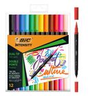 Bic, Intensity Dual Tip, flamastry dwustronne, 12 szt.