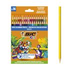 Bic, Kids, kredki drewniane, Smooth Eco, 36 kolorów