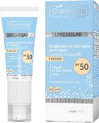 Bielenda Professional, SupremeLab Hydra Glow, ochronny hydro-krem do twarzy z formułą tonującą CC SPF50, 40 ml
