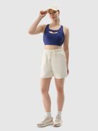 Biustonosz sportowy damski, niebieski, 4F