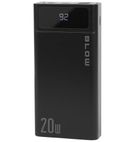 Blow, power bank, czarny, 20000MAH, 20W, PB20F
