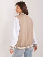 Bluza bomberka damska, rozpinana, beżowa, Relevance