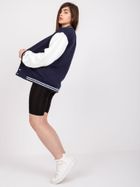 Bluza bomberka damska, rozpinana, granatowa, Ex Moda