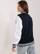 Bluza bomberka damska, rozpinana, granatowa, Relevance