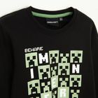 Bluza chłopięca, czarna, Minecraft