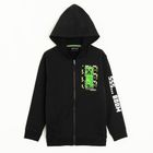 Bluza chłopięca z kapturem, rozpinana, czarna, Minecraft