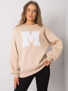 Bluza damska, beżowa, Ex Moda