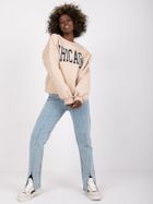 Bluza damska, beżowa, Ex Moda