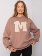 Bluza damska, brązowa, Ex Moda