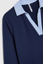 Bluza damska, granatowa, Moodo