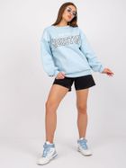 Bluza damska, niebieska, Ex Moda