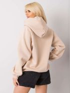 Bluza damska z kapturem, beżowa, Ex Moda