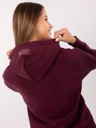 Bluza damska z kapturem, bordowa, Sublevel