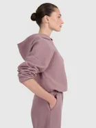 Bluza damska z kapturem, brązowa, 4F