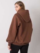 Bluza damska z kapturem, brązowa, Ex Moda