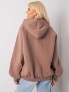 Bluza damska z kapturem, brązowa, Ex Moda