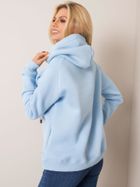 Bluza damska z kapturem, niebieska, Basic Feel Good