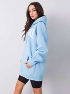 Bluza damska z kapturem, niebieska, Rue Paris