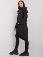 Bluza damska z kapturem, rozpinana, czarna, Relevance