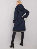 Bluza damska z kapturem, rozpinana, granatowa, Relevance