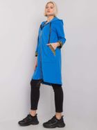 Bluza damska z kapturem, rozpinana, niebieska, Relevance