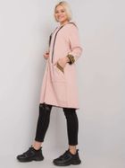 Bluza damska z kapturem, rozpinana, różowa, Relevance